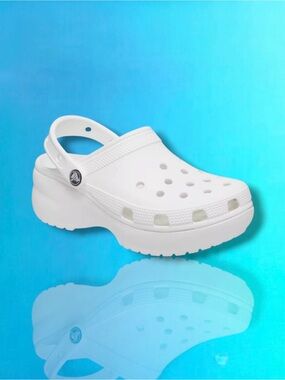 💞CROCS Classic Platform Clog • White • W5 / M3